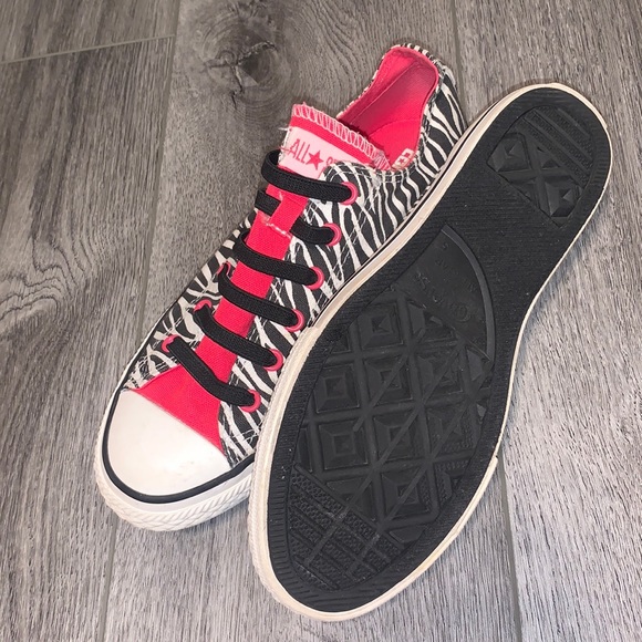 Converse All Star Zebra Print Lowtop Slipon Shoes - Picture 2 of 4